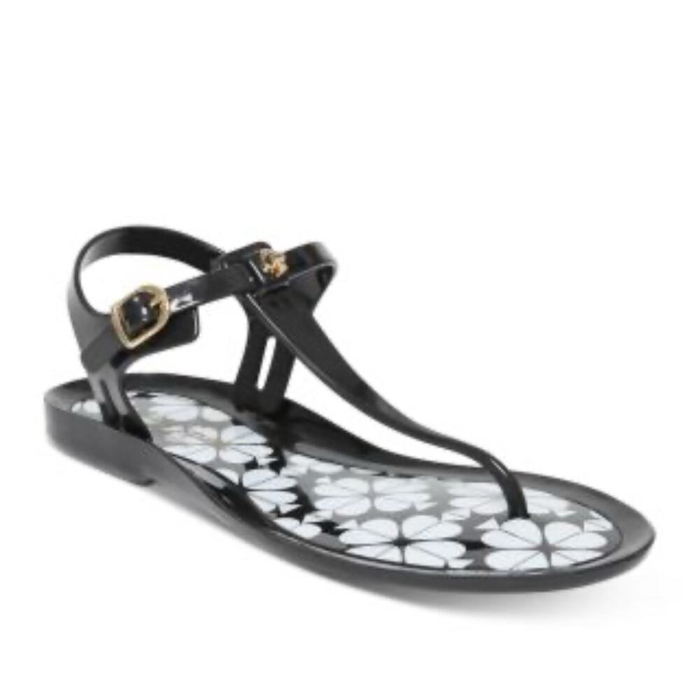 Kate Spade‎ New York Tallula Jelly Thong Sandals Black Women's Size 6 Beach